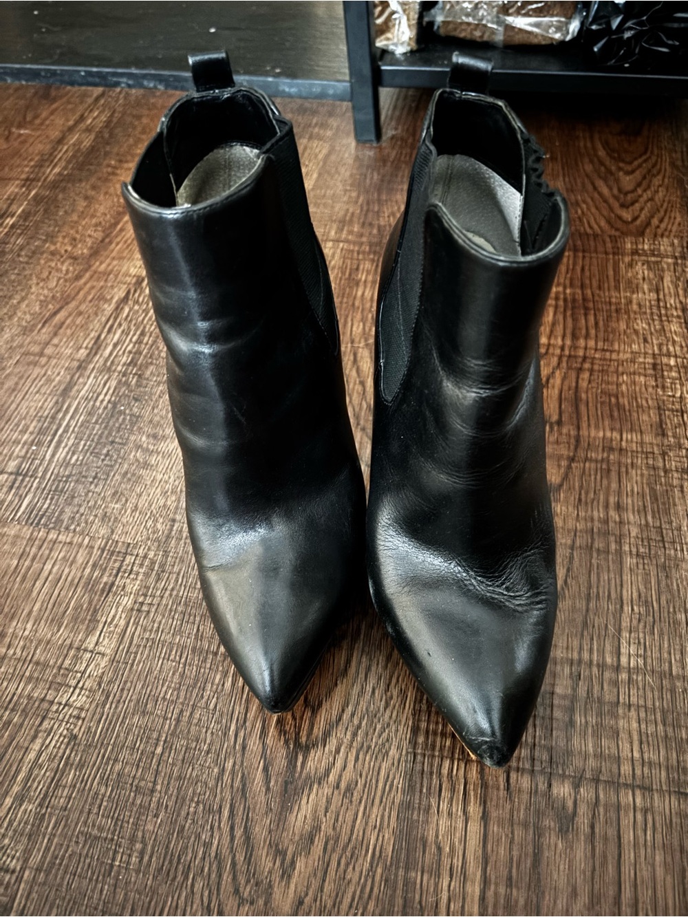 Classic Black Pointed-Toe Women's Ankle Boots